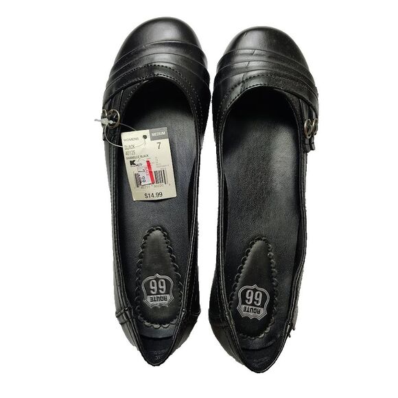 Route 66 Women Flat Shoes  Size 7 Shanelle Black (Run Small) New w/ Flaws - Picture 1 of 10